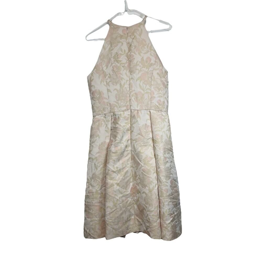 Gal Meets Glam Evelyn Jacquard Pink Vintage Floral Party Dress Size Woman's 12 - Picture 4 of 9